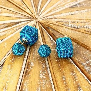 NWT Teal Geometric Stud Earrings